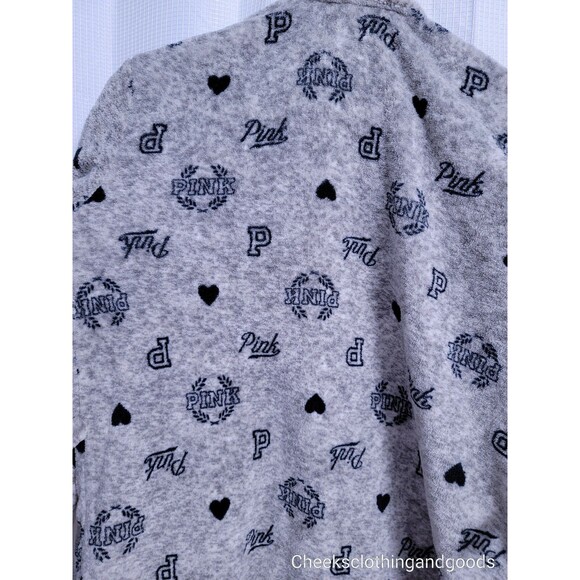 Pink Victoria's Secret Gray Soft Plush Robe Women's size XS - Picture 4 of 5